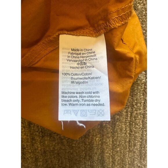 MADEWELL - Mustard Yellow Square Neck Peasant Top - Size L - Picture 9 of 9